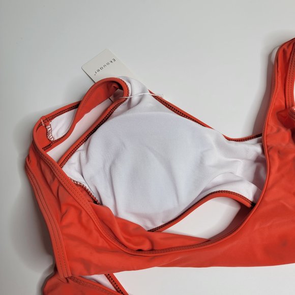 Ekouaer Women's Orange One Piece Swimsuit size XXL NWT - Picture 7 of 11